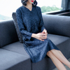 Long Sleeve Dresses Spring 2019 New Women's Dresses Retro-style Embroidery A-shaped Embossed Loose Dress