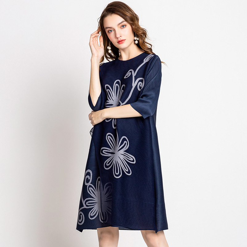 Women High-end European And American Ladies' Wear Original Autumn New One Piece Pleated Dress