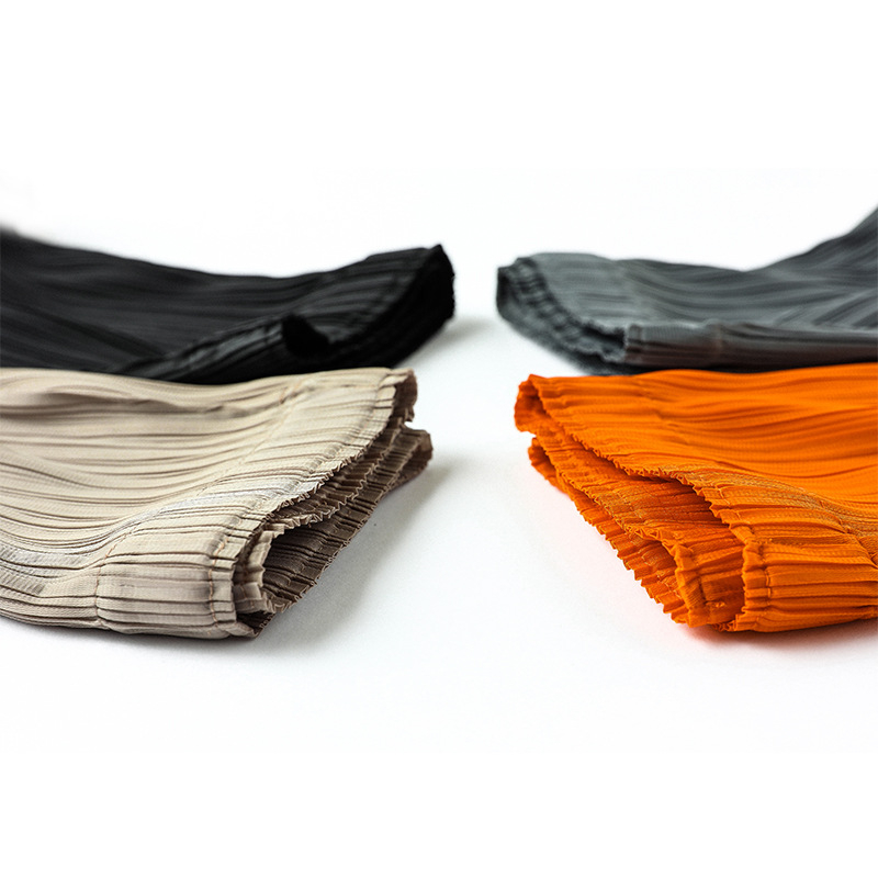 Women Pleated Fashion New High Waist Loose Wide Legs Straight Trousers