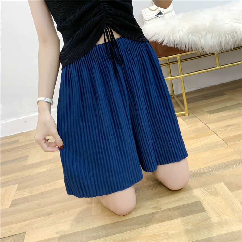 2020 New Pleated Fashion New Women's Straight Pants Loose Large Women's Pants