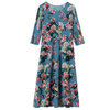 Spring New Women Pleated Fashion New Print Long Loose Big Size Dresses