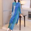 Lady's Pleated Fashion Casual Suit 2021 Spring Dress New Women's Loose Plus Size Two Piece Set