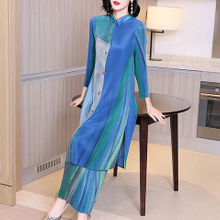 Lady's Pleated Fashion Casual Suit 2021 Spring Dress New Women's Loose Plus Size Two Piece Set