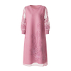 Pleated Embroidery Plus Size Spring 2021 New Women Loose Pleated Dress