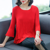 Women Pelated Fashion New Tops Big Size Tidal Solid Color Shirts