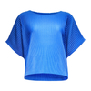 Women's 2020 Summer New Fashion Simple Short Sleeve T-shirt Loose Round Neck Pleated Tops