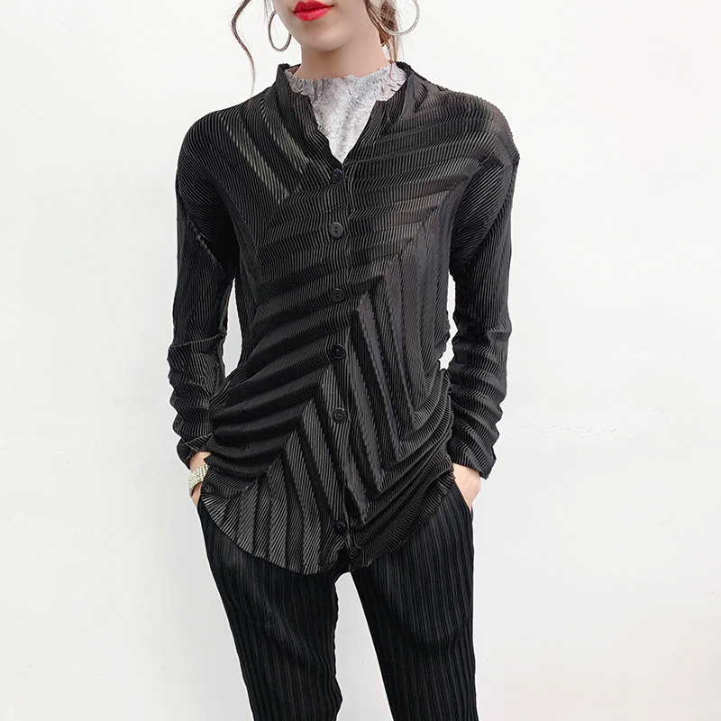 Pleated Outerwear Women's Spring 2020 New Loose Large Pleats Jacket