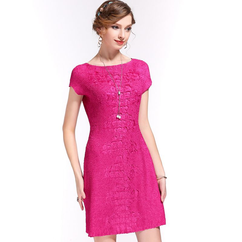 Summer New Fold Models Of Women's Fashion Clothes Pleated Dress