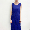 Pleated Tassel Bottoming Dress Fast Selling Amazon Popular Solid Color Pleated Dress