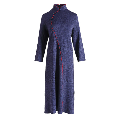 Middle-aged Mother Cheongsam Improved Dress Spring Dress 2021 New Women's Loose Pleated Dress