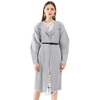 Autumn And Winter 2020 New Leisure Thickened Over The Knee Long Jacket Solid Pleated Raglan Sleeve Windbreaker