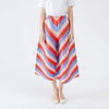 Pleated Wide Leg Pants Women 2021 New Spring Printing Red And Blue Stripe Women's Wear Flared Pants High Waist Pants