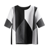 Spring Summer New Round Neck Medium Sleeve Loose Print Women's T-shirt