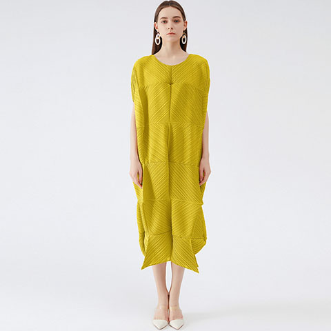 Korean Yellow Chiffon Dress Mid Length Fairy Skirt Summer Women's 2021 New Spring Dress