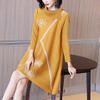 High-end Foreign Style Plus Size Beaded Dress Spring 2021 New Female Red Large Size Fat Mm Cover Belly