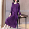 Lady Large Red Pleated Dress Spring 2021 New Women's Loose Dress