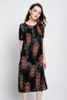 Autumn Women Pleated Fashion New Tidal Dress Loose Print Dress