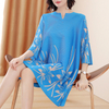 Summer 2020 Trend Women Printed Beaded Dress New Loose Pleated Dress