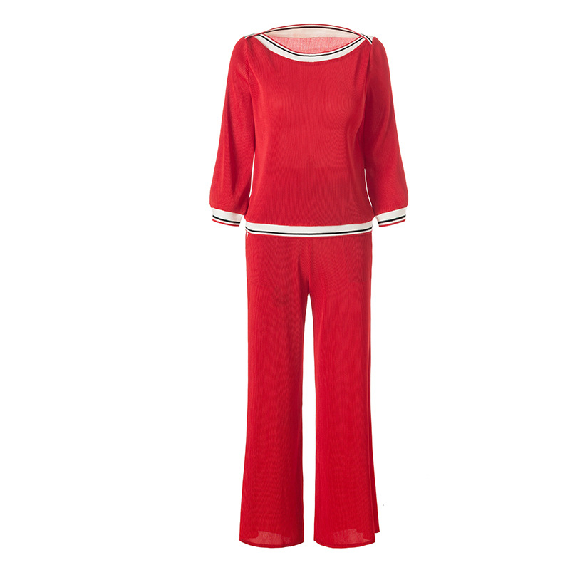 Pleated Sports Suit 2020 Spring New Women's Loose Large T-shirt Fashion Wide Leg Pants Two Pieces Clothing Sets