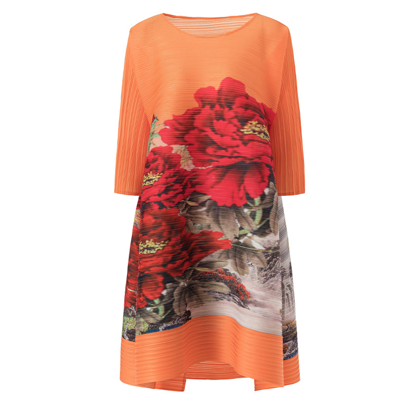 New Women's Fashion In Spring 2020 Pleated Loose Big Size Dress