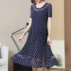 Pleated Point Printed Dresses Summer Women's Dresses New Large Splice Dresses