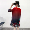 Pleated Early Spring 2020 New Style Large Print Pleated A-line Dress