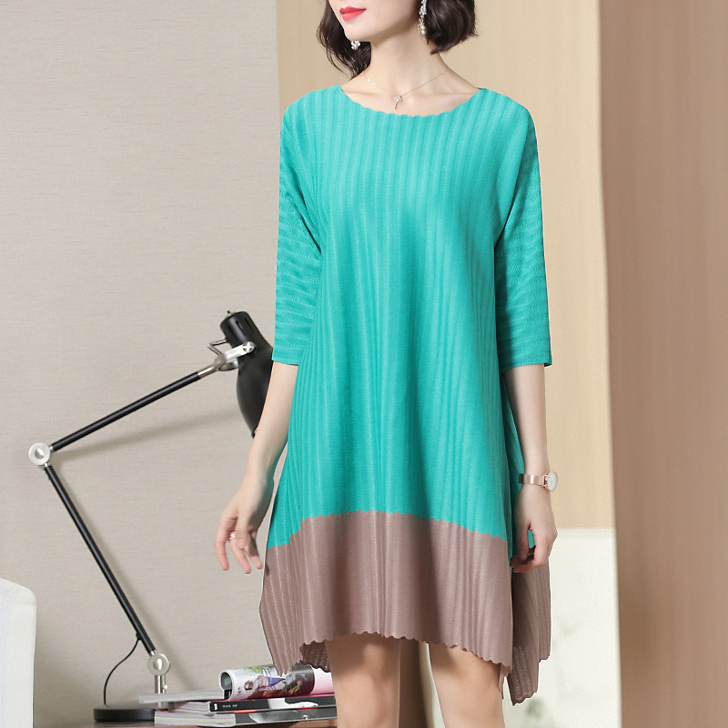 Spring Women Pleated Fashion New Tidal Loose Big Size Dresses