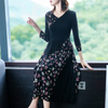 Pleated Fashion Printed Lady Dress New Large Pleated Dress Autumn 2019