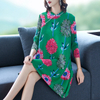 Autumn Women Dress New Arrival Fashion Print Pleated Dress