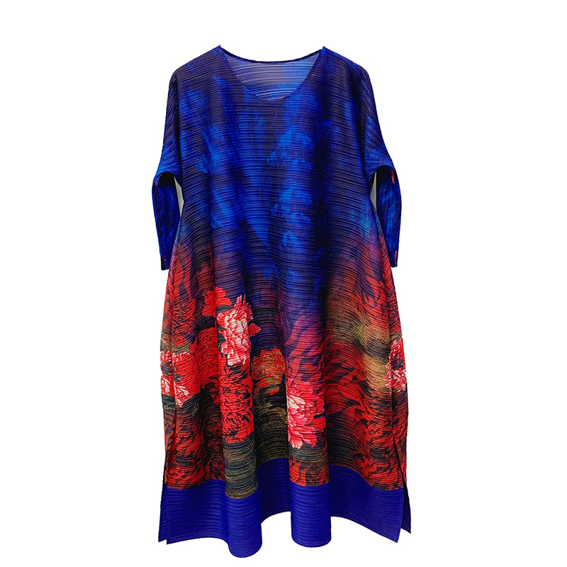 Pleated Dress 2020 Spring Fashion New Loose Large Tidal Printed Dress