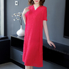 Summer Women Elegant Fashion New Crinkled Ladies Loose Large Free Size Popular Dress
