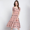 Women Summer Fashion New Print Pleated Popular Dress