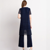 Short-sleeved Lace Suit Loose Big Size Lady Dress Spring Summer Fashion Pleated Dress