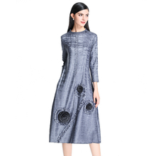 Women Autumn Spring Elegant Pleated Dress