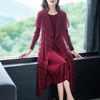 Winter Autumn Women Pleated Fashion New Dress Loose Big Size Fake Two Size Dress