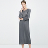 Spring 2020 New Basic Dress Slim Simple Women Pleated Dress