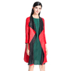 New Tidal Pleated Coat Reversible Fashionable Women's Turn-down Collar A-line Lady Popular Jacket