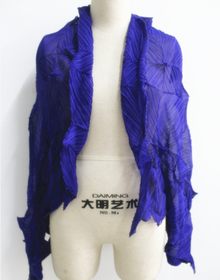 Casual Full Short Solid Ruffled Collar Open Stitch Batwing Sleeve cape