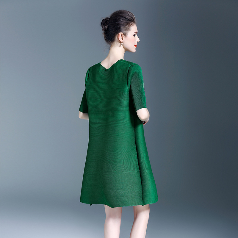 Mother's Casual A-line Animal Half Sleeve Knee-length V-neck Spring Dress