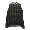 Autumn Fashionable High Collar Plaid Floral Dress Pleated Women Loose Dress