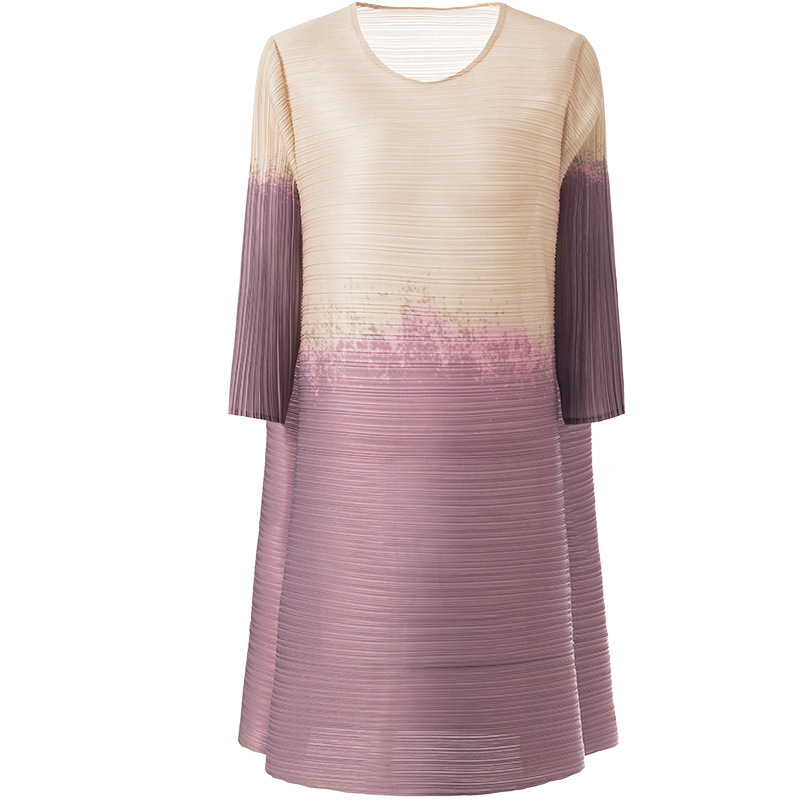 Pleated Foreign Style Large Dress New Belly Covering A-line Dress Spring 2020