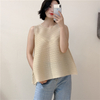 Lady Wrinkle Tops Sleeveless T-shirt Fashion New Solid Color Irregular Loose Size Pleated Shirts