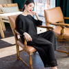 Spring 2020 New Loose Top T-shirt Large Wide Leg Pants Two Piece Pleated Women's Wear
