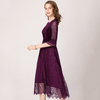 Double Velvet Dress New Pleated Lady Boutique Fashion New Lace Dresses