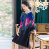 Early Spring 2020 Women Large Fashion Print Pleated Dress New Relaxed A-line Dress
