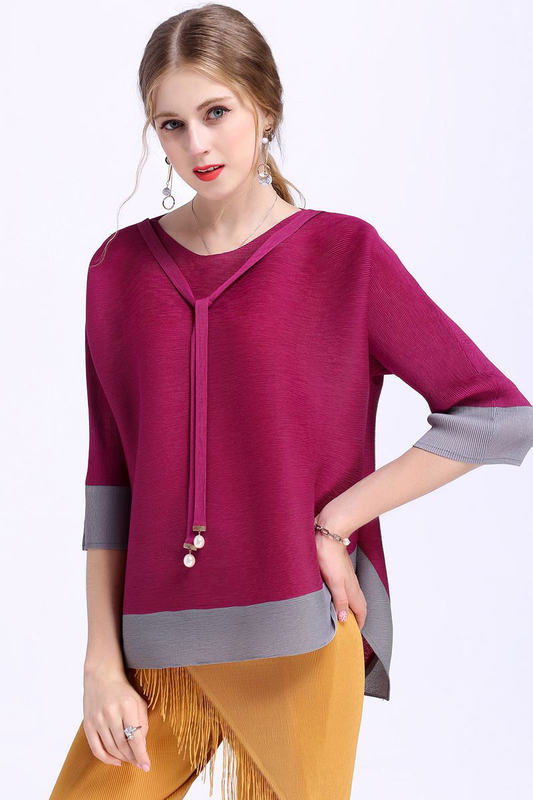 Big Size T-shirt Loose Tops Women Pleats Shirts