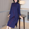 Middle-aged Mother Cheongsam Improved Dress Spring Dress 2021 New Women's Loose Pleated Dress