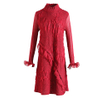 Long Sleeve Red Dress Autumn Winter 2020 New Women's Loose Pleated Dress