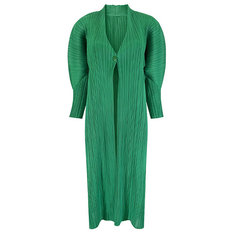 2021 New One Button A-line Loose Long Women's Windbreaker Pleated Coat