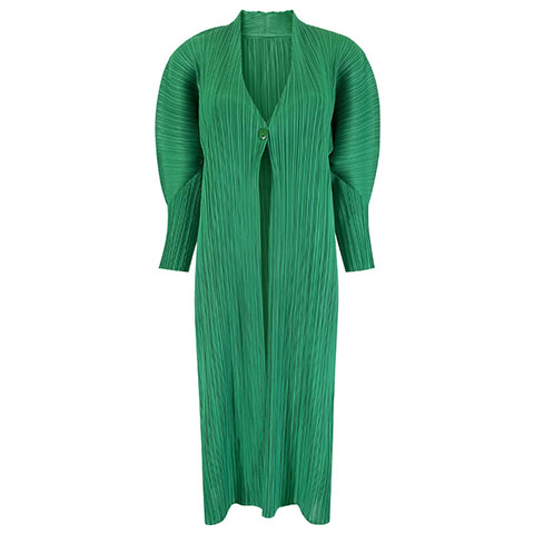 2021 New One Button A-line Loose Long Women's Windbreaker Pleated Coat